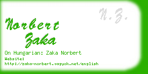 norbert zaka business card